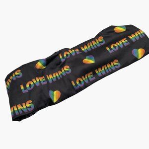 Love Wins Rainbow Pride Headband Stretchy Elastic Fabric Hair Accessory